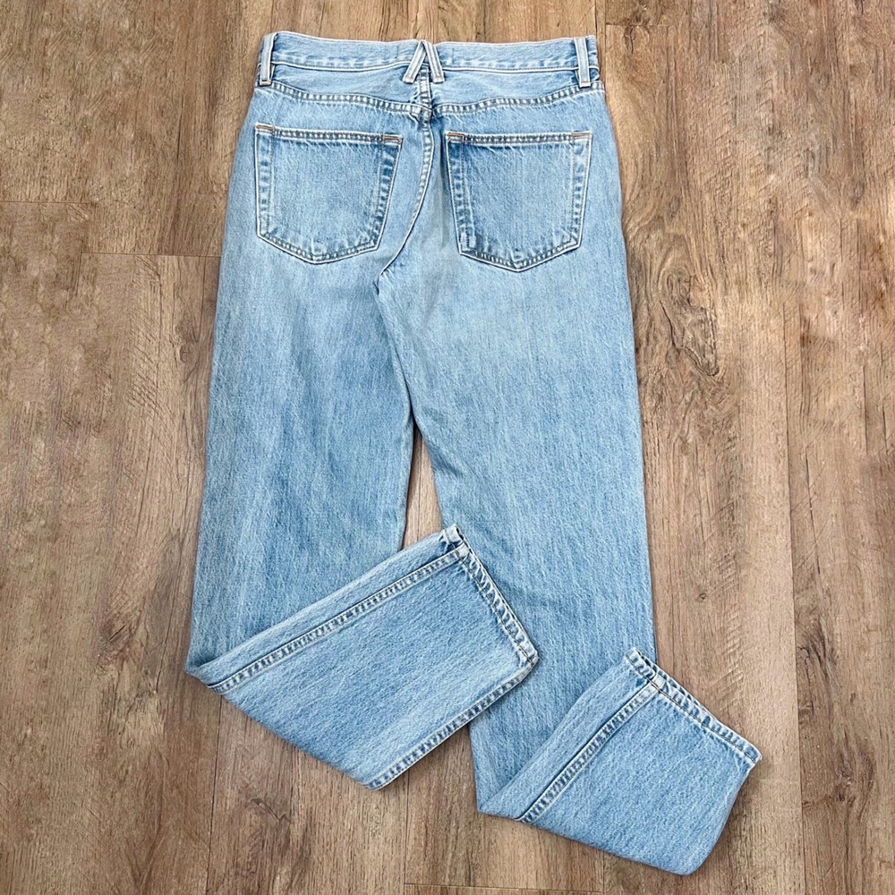 SLVRLAKE Virginia Slim High Rise Straight Leg Jeans Light Wash Blue Size 26 USA - Picture 7 of 12